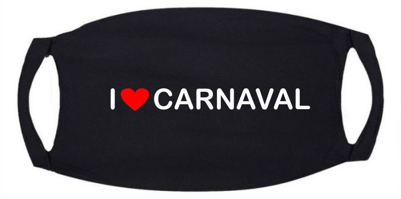 Carnavalsmondkapje - I love Carnaval mondkap